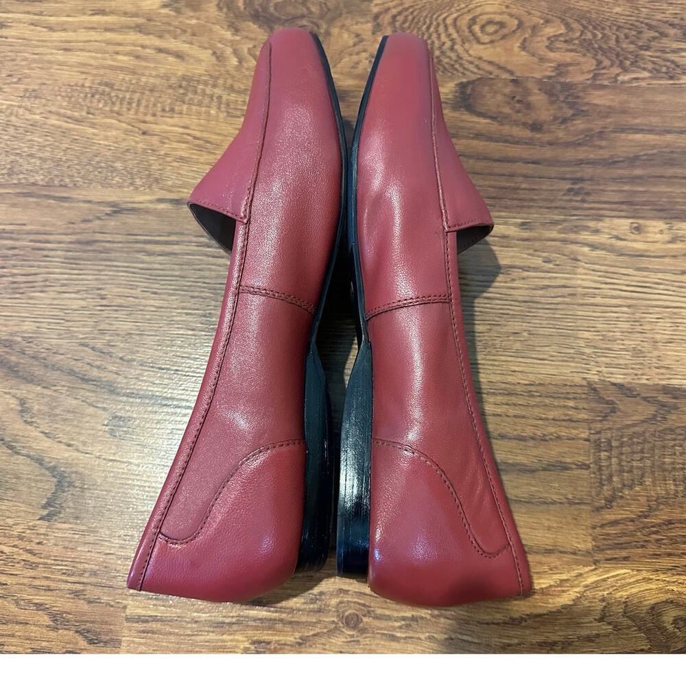 Array Freedom Square Toe Leather Loafers Red Size… - image 6